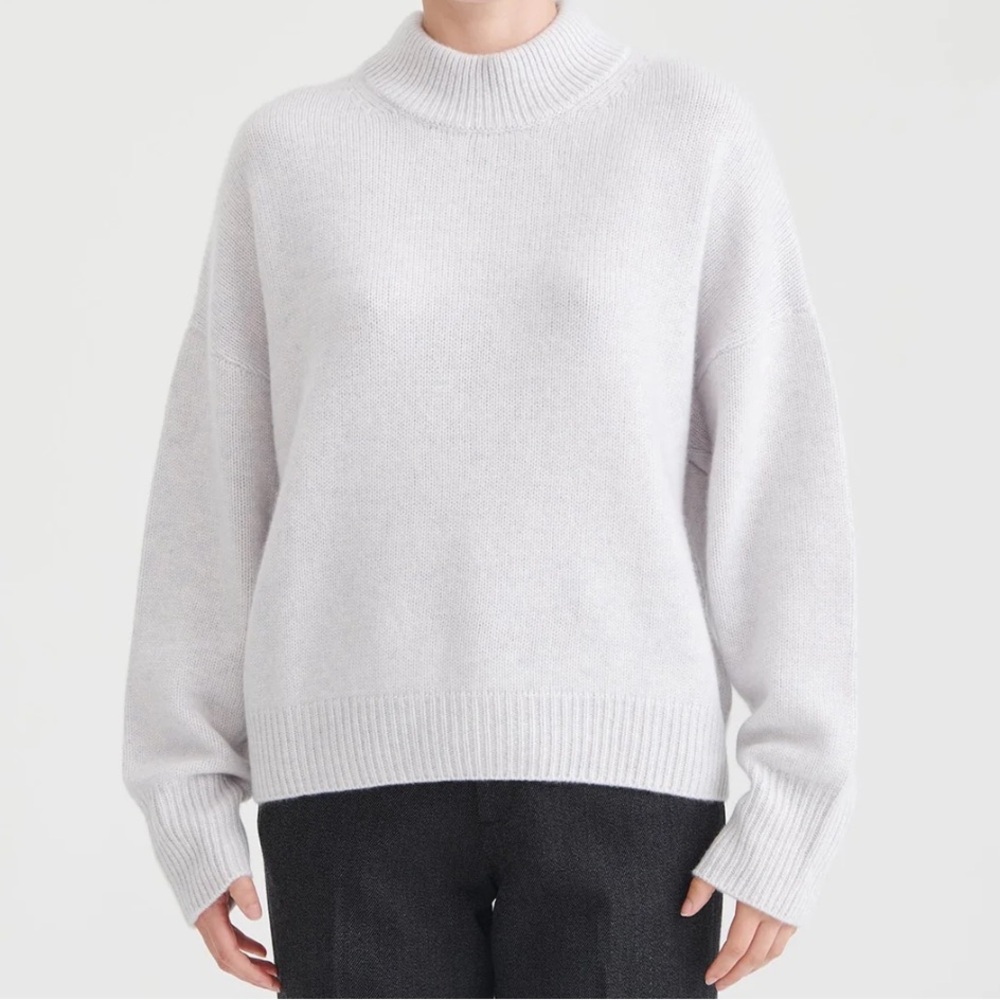 “super luxe cashmere mock neck sweater” from NAADAM